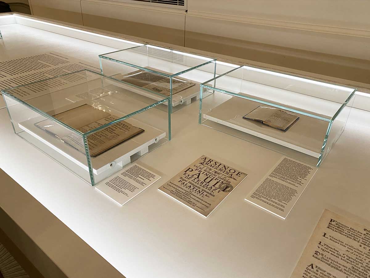 Sklenené vitríny na stole pre historické dokumenty | DOMO GLASS
