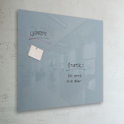 Magnetická sklenená tabuľa - glassboard 100x100 cm, modrá | DoMo-GLASS