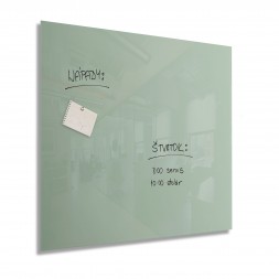 Magnetická sklenená tabuľa - glassboard 100x100 cm, zelená | DoMo-GLASS