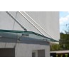 Glass rooflet ELEGAN triple-bar, with clear glass 270x75 cm