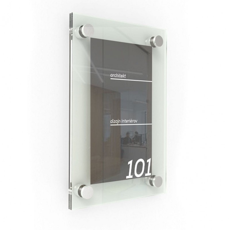 Sklenená informačná tabuľka 20x30 cm | DoMo-GLASS