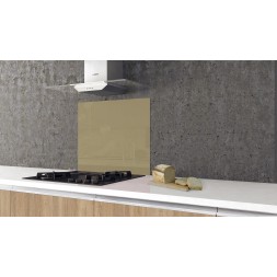Béžová kuchynská sklenená zástena za varný panel | DoMo-GLASS