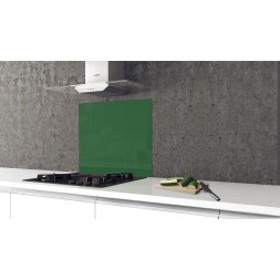Tmavozelená kuchynská sklenená zástena za varný panel | DoMo-GLASS