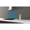 Modrá kuchynská sklenená zástena za varný panel | DoMo-GLASS