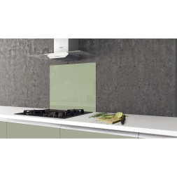 Svetlo zelená kuchynská sklenená zástena za varný panel | DoMo-GLASS