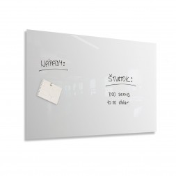 Magnetická sklenená tabuľa - glassboard 100x150 cm, biela | DoMo-GLASS