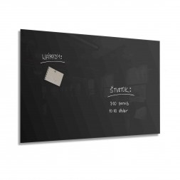 Magnetická sklenená tabuľa - glassboard 100x150 cm, čierna | DoMo-GLASS