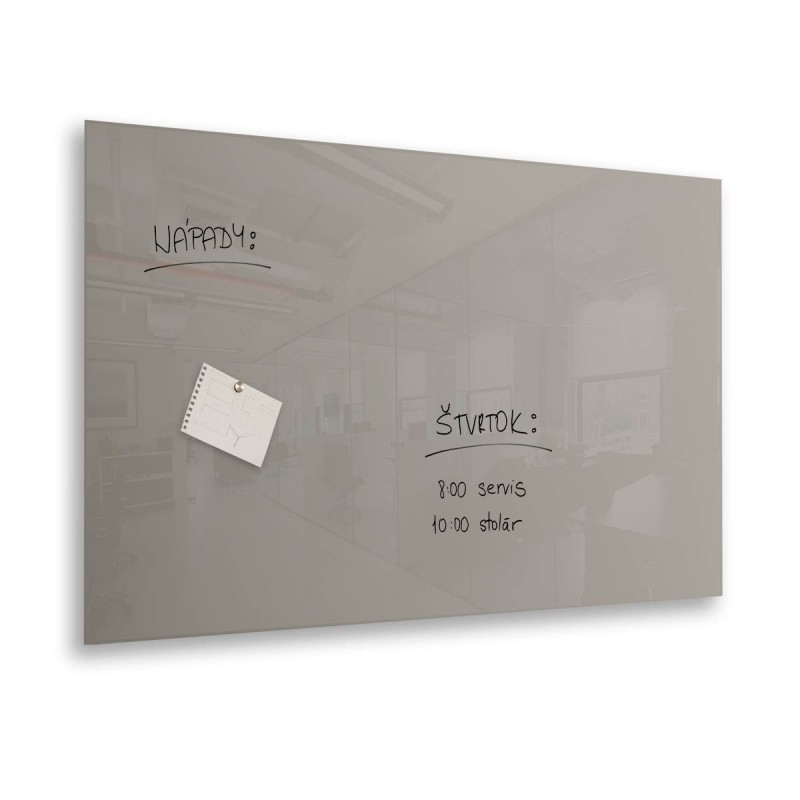 Magnetická sklenená tabuľa - glassboard 100x150 cm, hnedá | DOMO GLASS