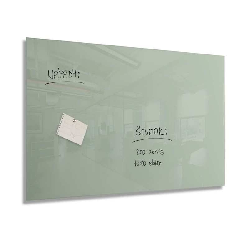 Magnetická sklenená tabuľa - glassboard 100x150 cm, zelená | DOMO GLASS