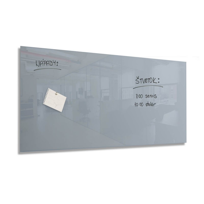 Magnetická sklenená tabuľa - glassboard 100x200 cm, modrá | DOMO GLASS