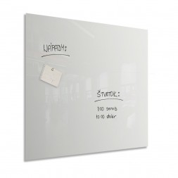 Biela magnetická sklenená tabuľa - glassboard 1x1m | DOMO GLASS