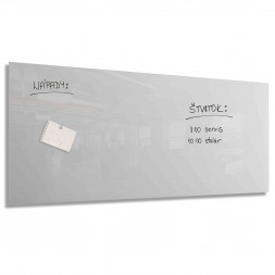Biela sklenená magnetická tabuľa 1,2x3 m | DOMO GLASS
