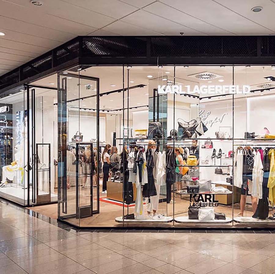 Shopfront predajne Karl Lagerfeld v industriálnom štýle | DOMO GLASS